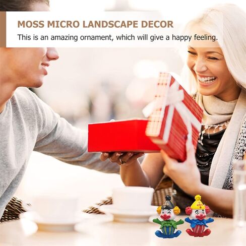 تويفيان لعبة مهرج لتزيين الطاولة من كرنفال، مجسمات مهرج صغيرة لديكور المهرج، دمية مهرج صغيرة ذات مناظر طبيعية صغيرة، اكسسوارات مهرج in Kuwait