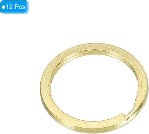 PATIKIL Key Rings for Keychain, 12 Pack 35mm Dia Brass O Ring Round Flat Split Key Ring Loop Buckles for Leather Craft Purse Bag in Saudi Arabia