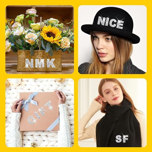 36 قطعة من رقع ارقام لامعة مرصعة بحجر الراين على حروف A-Z لامعة 0-9 لتزيين الملابس والشنط والقبعات والحرف اليدوية in Kuwait