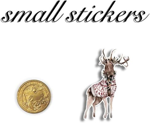 ملصقات سلسلة ألوها صن وايت وينتر للمخطط (50 قطعة) | شارات عيد الميلاد بألوان مائية مقاومة للماء لمجلة رصاصة، بطاقة سجل القصاصات مما يجعلها مثالية لزجاجة المياه والكمبيوتر المحمول وهدايا السفر in Kuwait