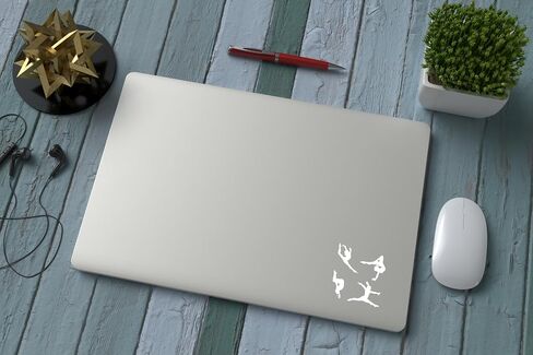 Gymnastics Poses Sticker Pack - Cute Stickers - Gymnastics Gifts for Girls - Water Bottle Stickers- Car Sticker - Laptop Stickers - Stickers for Party Bags (18cm x 9cm Sheet, Black) in Kuwait