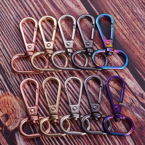 نويين قوس قزح الدوارة المفاجئة 20/25 مم الداخلية البيضاوي حلقة المشبك مخلب لحزام دفع بوابة جراد البحر in Kuwait