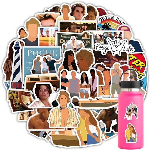 50 قطعة من ملصقات البنوك الخارجية، حزمة مسلسلات تلفزيونية للمغامرات المعلقة الأمريكية، شارات فينيل مقاومة للماء لألواح التزلج وزجاجات المياه وسجلات القصاصات والأمتعة والدراجات وأجهزة الكمبيوتر المحمولة والمراهقات والبنات والبالغين in Kuwait