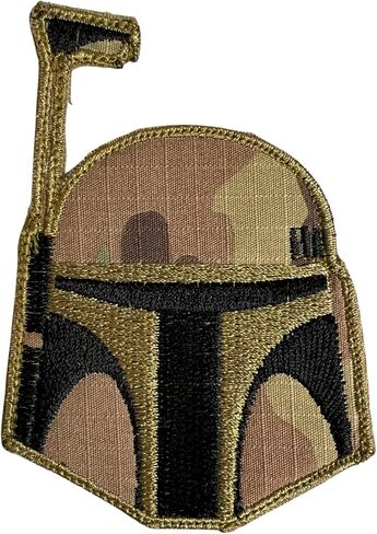 Mandalorian Boba Fett Helmet Patch OCP - Funny Tactical Military Morale Embroidered Patch Hook Fastener Backing(Camouflage) in Saudi Arabia