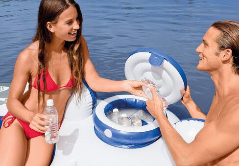Intex River Run Connect 1 Person Floating Tube, Blue (2 Pack) & 2 Person Tube in Saudi Arabia