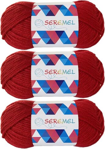 Crochet Yarn, 3PCS 50g/1.76OZ 142yd Acrylic Yarn for Crocheting and Knitting DIY Amigurumi Yarn(Yellow) in Kuwait