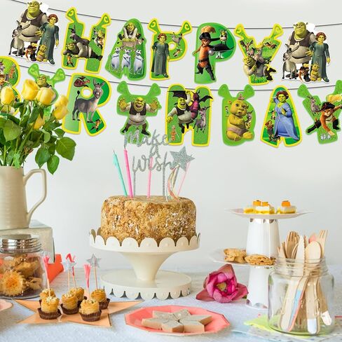 لوازم حفلات الوحش، لافتة عيد ميلاد كرتونية، لافتات عيد ميلاد سعيد، خلفية عيد ميلاد كاواي، هدايا للحفلات للأطفال والبنات والمراهقين والبالغين، ديكورات الحفلات in Kuwait