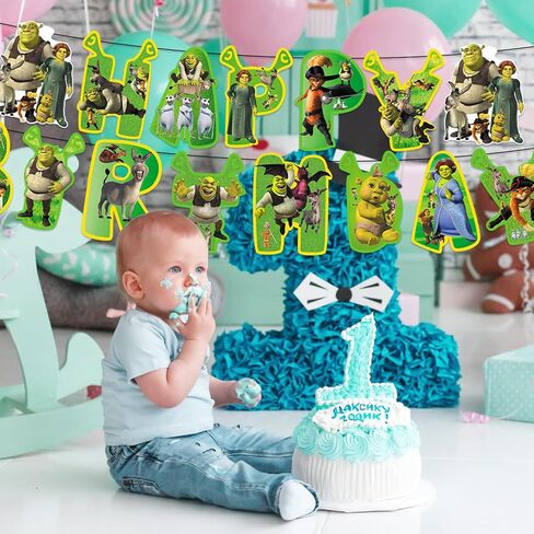 لوازم حفلات الوحش، لافتة عيد ميلاد كرتونية، لافتات عيد ميلاد سعيد، خلفية عيد ميلاد كاواي، هدايا للحفلات للأطفال والبنات والمراهقين والبالغين، ديكورات الحفلات in Kuwait