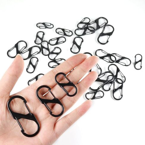 سحاب مشبك للسرقة 30 قطعة حقيبة ظهر بسحاب قفل مشبك سحاب سحب بديل فتحة مزدوجة على شكل حرف S حلقة تسلق صغيرة لحقيبة الأمتعة والسترات وسلسلة المفاتيح والتخييم in Kuwait