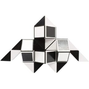Mipartebo Magic Snake Cube Twist Puzzle 48 Wedges Large Size Twist Fidget Snake Toys Gift Party Favors Game Goodie Bag Fillers for Kids Adults Teens Black