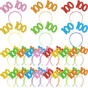 عصابة رأس Taiyin 100 يوم من المدرسة لامعة 100 رأس من 100 قطعة من إكسسوارات الحفلات للأطفال (24 قطعة) in Kuwait