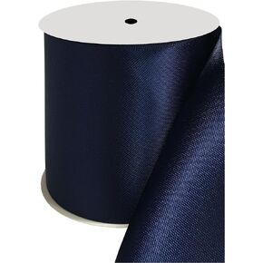 DUOQU 4 inch Wide Double Face Satin Ribbon 5 Yards Roll Multiple Colors Apple Green
