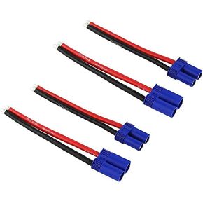 موصل Goldby EC5، زوجان من موصل بطارية EC 5 ذكر أنثى مع كابل سلك سيليكون ناعم 10 سم 12AWG لطائرة Rc Airplane Quadcopter FPV Lipo Battery ESC، مركبات السيارات والشاحنات والقوارب DIY in Kuwait