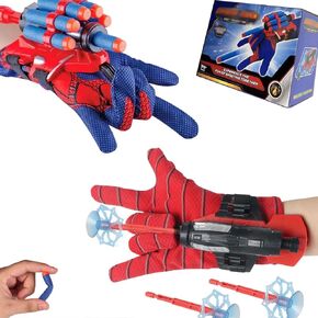 FmnyYaid Web Shooter Launcher String Toy, 2 Sets Spider Gloves Man Web Shooters for Kids, Hero Launcher Wrist Toy Set, Cosplay Launcher Gloves Hero Movie Launcher with Wrist Toy Set