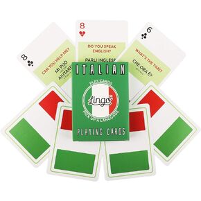 Italian Lingo Playing Cards | Travel Flashcards | Learn Italian Vocabulary in A Fun & Easy Way | 52 Essential Translations