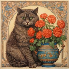 Pavemlo 5D Diamond Art Kits for Adults Black Cat, Round Full Drill Diamond Art Animal Leaves Pictures Paint with Diamonds, DIY Cross Stitch Jewel Art Rhinestone Craft for Home Wall Decor 12x16 in