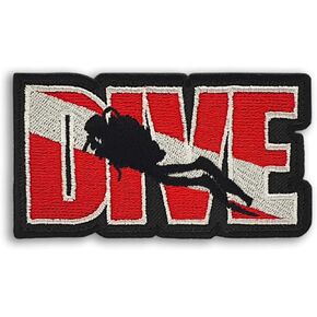 Dive Scuba Diver Embroidered Patch Iron On. Size: 2.3 X 4.2 inches in Saudi Arabia