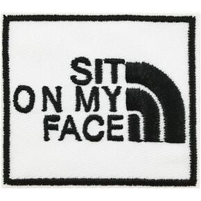 Cute-Patch Sit on My Face Embroidered Iron on Sew on Patches Fun Meme Slogan Hat Deco Badge in Kuwait