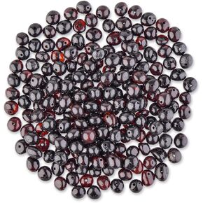Genuine Amber - Loose Polished Amber Beads from The Baltic Sea - Drilled Through - 10 Grams - 6-7 mm - Mix