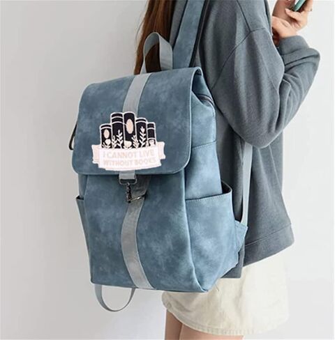 لا أستطيع العيش بدون كتب، خياطة/كي على رقعة التطريز، أزياء الرسوم المتحركة، عشاق الكتب، شارات صلبة للسترات، الجينز، حقيبة الظهر، القماش، حقيبة طية صدر السترة، قبعة، هدية للقراء، محبي الكتب، الطلاب in Kuwait