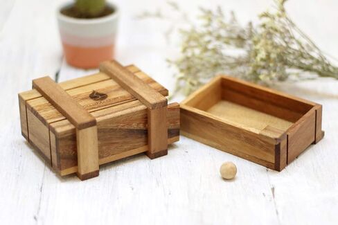 Cargo: Secret Puzzle Box for Money or Gift Card Gift: Hidden & Secret Compartments Wooden Puzzle Boxes Christmas Stocking Filler Lock and Stash Boxes in Kuwait