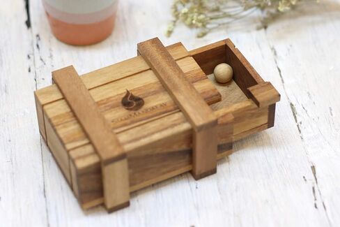 Cargo: Secret Puzzle Box for Money or Gift Card Gift: Hidden & Secret Compartments Wooden Puzzle Boxes Christmas Stocking Filler Lock and Stash Boxes in Kuwait