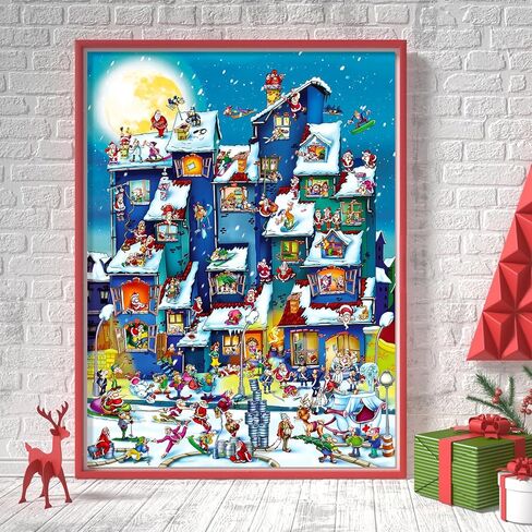 لغز 1000 قطعة للبالغين كريسماس من أحجية تركيب صور للأطفال نشاط أسري مرح للأولاد والبنات والرجال والنساء مقاس اللغز: 60.9 × 49.7 سم in Kuwait