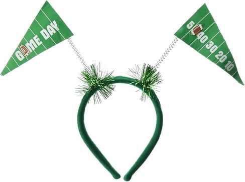 Beistle Football Pennant Flag Head Bopper, Green/White/Brown in Saudi Arabia