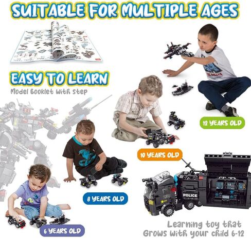 YMGN 51 في 1 مجموعة بناء روبوت للأطفال مجموعة ألعاب البناء الجذعية للأولاد 8-12 مشاريع العلوم والتكنولوجيا والهندسة والرياضيات بناء مكعبات البناء هدايا للأولاد والأطفال في سن 6 7 8 9 10 11 12 سنة in Kuwait