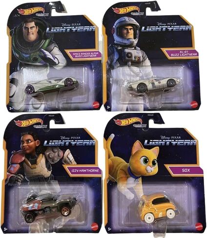 Hot Wheels Disney Pixar Lightyear Character Cars Complete Set of 4 Diecast Vehicles in Saudi Arabia