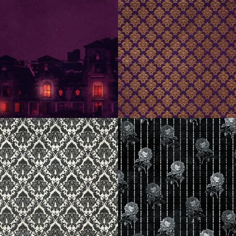 Happy Halloween Theme Dot Scrapbook, DIY Album Scrapbook Paper, Silent Castle Greeting Card Making Background Paper Craft Supplies Painting Decoration Travel Diary Paper 6"x6" (2310) in Kuwait