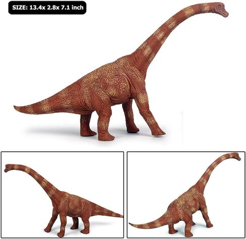 RCOMG Large Brachiosaurus Toy 13.4",Realistic Educational Prehistoric Animals Dinosaur Toy Plastic Party Favor Long Neck Dinosaur Figure for Kids Toddlers in Kuwait