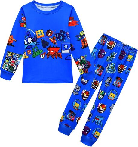 طقم تي شيرت لطيف وسراويل كارتونية للأطفال، مجموعة تي شيرت لعبة العالم، ملابس غير رسمية للأطفال من عمر 5 إلى 12 سنة in Kuwait