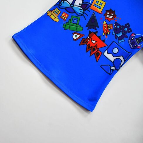 طقم تي شيرت لطيف وسراويل كارتونية للأطفال، مجموعة تي شيرت لعبة العالم، ملابس غير رسمية للأطفال من عمر 5 إلى 12 سنة in Kuwait