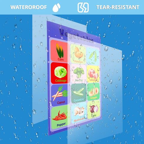 20 ملصق تعليمي كبير للأطفال الصغار، ملصق ABC مقاس 40.64 × 27.94 سم للفصول المدرسية، ملصقات تعليمية لغرفة اللعب والمدرسة المنزلية للأطفال، ملصقات ما قبل المدرسة للجدران (مع نقطة غراء وملصقات) in Kuwait