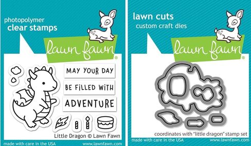 Lawn Fawn - Little Dragon - Stamp and Die - 2 Item Bundle in Saudi Arabia