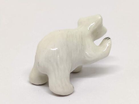 Polar Bear Micro Tiny Dollhouse Figurines Ceramic Hand Painted Animals Collectible Small Gift Home Garden Decor (Polar) in Kuwait