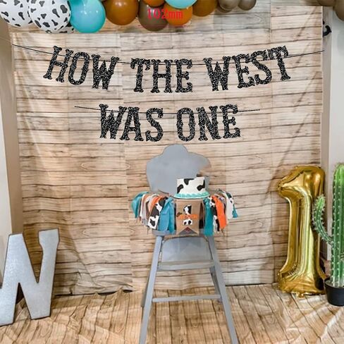 How The West Was One Banner, First Rodeo Birthday Party, Customized Banner, Western Theme,Cowboy Cowgirl, First Rodeo Birthday Party Decorations Boy,Little Cowboy,How the West Was One,1st Birthday. in Saudi Arabia