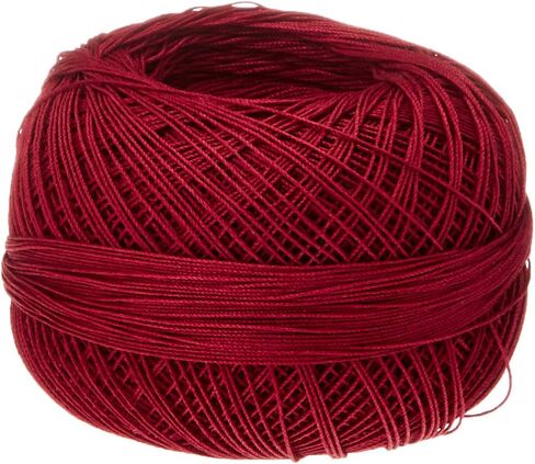 Handy Hands Lizbeth Egyptian Cotton Crochet, Tatting, Knitting Thread Lace Size 80 (10 Grams 184 Yards) – HH80670, Victorian Red in Saudi Arabia