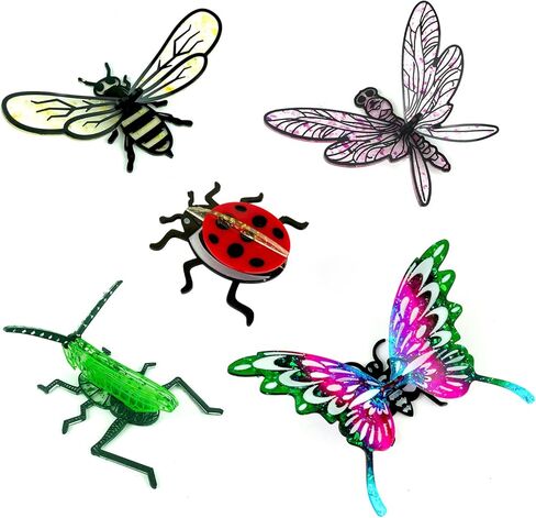 Playing Mold Resin Crafts Molds, 5Pcs Cute insect Butterflies Coccinella septempunctata Dragonfly Grasshopper Honeybee shape Silicone Epoxy Molds for DIY Home Office Desktop Decoration Crafts in Kuwait