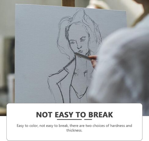 VICASKY 18 جهاز كمبيوتر شخصى الطلاب الأساسيين رسم مجموعة رسم الفحم، العصي الفحم الأسود كتل اللوازم الفنية للفنانين المبتدئين الرسم، رسم، التظليل، رسم الفحم in Kuwait