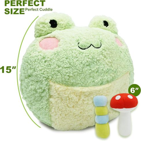 Onsoyours Frog Plush Pillow, Super Soft Frog Stuffed Animal, Adorable Plush Frog Cuddle Cushion Pillow for Kids in Kuwait