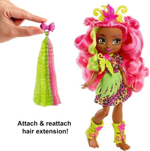 Cave Club Fernessa Doll (8 – 10-inch, Pink Hair) Poseable Prehistoric Fashion Doll with Dinosaur Pet and Accessories, Gift for 4 Year Olds and Up [Amazon Exclusive] in Saudi Arabia