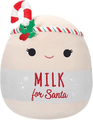 Squishmallows Official KellyToy Christmas 2023 - Choose 5-inch or 8-inch (Arlene Milk for Santa, 8 Inch), (SQXM23) in Saudi Arabia