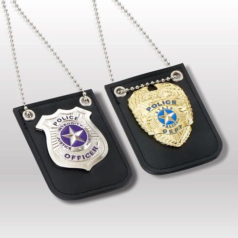 Spooktacular Creations Halloween Police Pretend Play Gold and Silver Set for Dress Up Pretend Play, Detective Role Play Accessory in Saudi Arabia