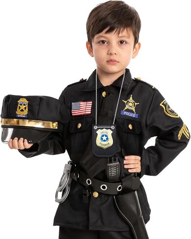Spooktacular Creations Halloween Police Pretend Play Gold and Silver Set for Dress Up Pretend Play, Detective Role Play Accessory in Saudi Arabia