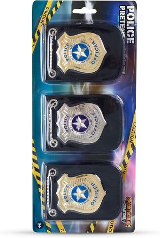 Spooktacular Creations Halloween Police Pretend Play Gold and Silver Set for Dress Up Pretend Play, Detective Role Play Accessory in Saudi Arabia