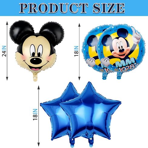 6Pcs Anime Mouse Aluminum Foil Balloon Set in Kuwait