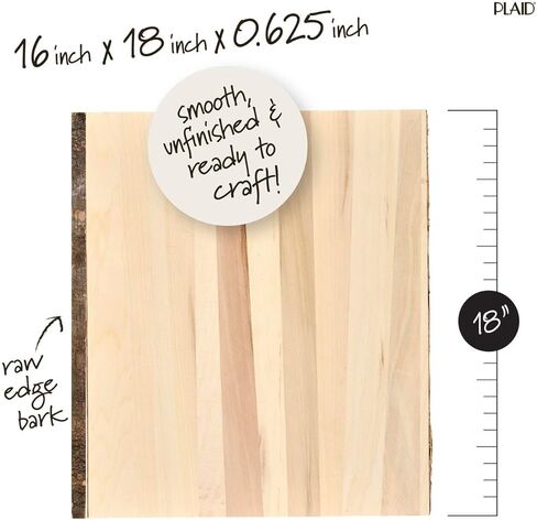 بليد لوح خشبي غير مكتمل، سطح خشبي 16 انش × 18.75 انش، مثالي لمشاريع الفنون والحرف اليدوية، 63688 in Kuwait