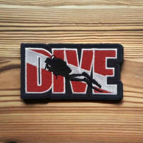 Dive Scuba Diver Embroidered Patch Iron On. Size: 2.3 X 4.2 inches in Saudi Arabia